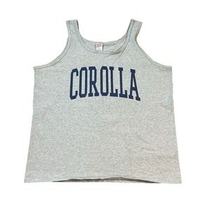 Vintage 90s Corolla North Carolina Surf‎ Sand Sz XL Gray Tank Top T-shirt